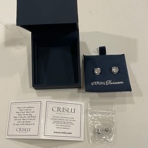 Crislu Cubic Zirconia stud earrings